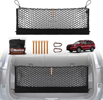 Muslogy Truck Bed Cargo Net Trunk Netting Compatible with 2023-2025 2026 Honda CR-V Accessories, Pickup Cargo Organizer SUV Sedan Storage Net w/Heavy Duty Carabiners - Colors B
