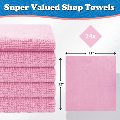 FIXSMITH Shop Towels, Pack of 200, Grey Microfiber Cleaning Cloth Bulk, Microfiber Towels for Cars, All-Purpose Absorbent Cleaning Rags, Dust Cloth for Automotive, Mechanic, Garage, 11.5 x 11.5 inch