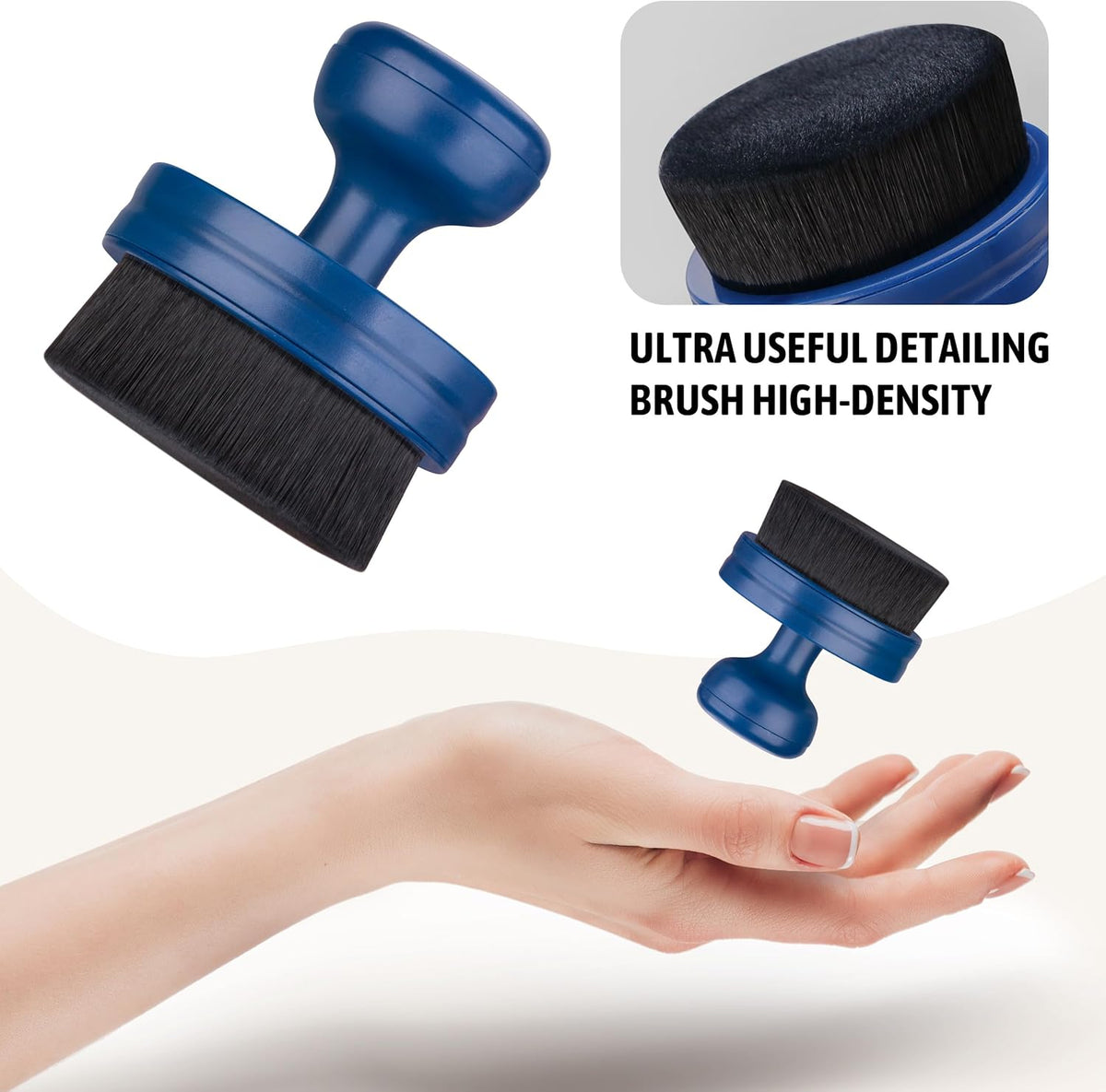 BABYSHEEP Car Tire Shine Applicator,Vegan Tire Shine Brush with Stand for Auto Detailing Cleaning Service (Black)