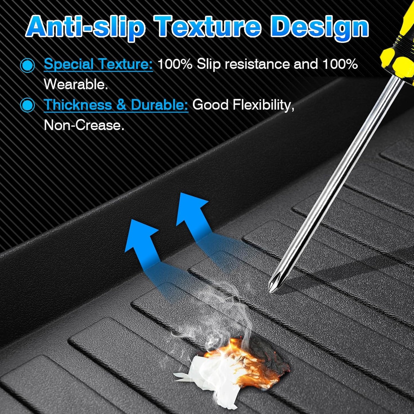 Rav4 Cargo Liner - Trunk Mat for Toyota RAV4 2019-2024 2025, All Weather Cargo Mat for rav4 Accessories, Heavy Duty (Fit for All Models)