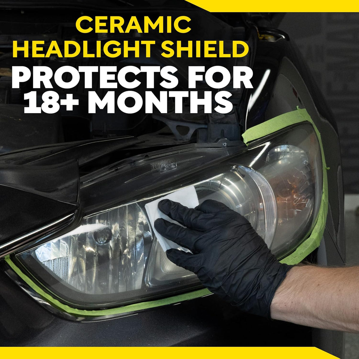 Meguiar's Heavy Duty Headlight Kit,This Headlight Restoration Kit Includes Headlight Cleaner, Ceramic Protection, Drill Backing Plate, Pads, & Towelettes, 18 Plus Months of Protection, Car Care Kit