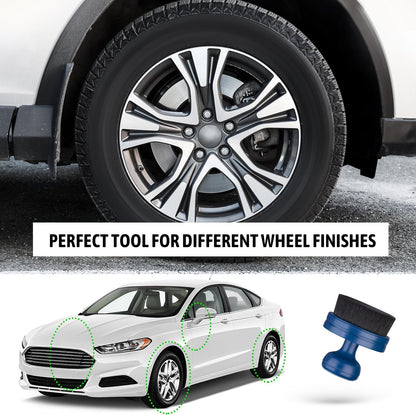 BABYSHEEP Car Tire Shine Applicator,Vegan Tire Shine Brush with Stand for Auto Detailing Cleaning Service (Black)