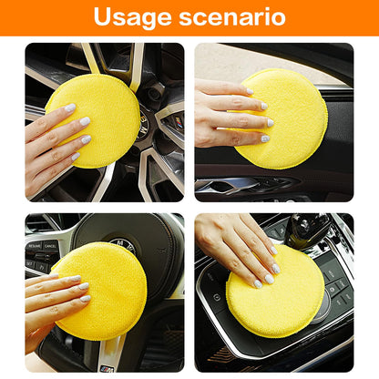 FONAROLL Microfiber Wax Applicator Pads, Car Wax Applicator, Buffing & Detail Polishing Foam Pads for Car Cleaning and Fine Polishing (5" Diameter, 6 Pack)…