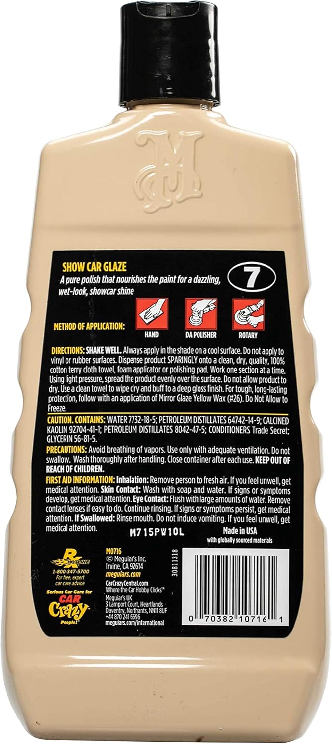 Meguiar's Professional Cleaner Wax M0616 - Swirl and Scratch Remover, Car Polish, and Car Wax in One Liquid - One-Step for Professional Detailing, 16 Oz (Packaging May Vary)