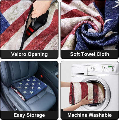 Waterproof Sweating Car Seat Cover for Post Gym Workout, Running, Swimming, Beach and Hiking, Universal Fit Non-Slip Towel Bucket Seat Protector for Cars SUV Trucks, Machine Washable (Grey)