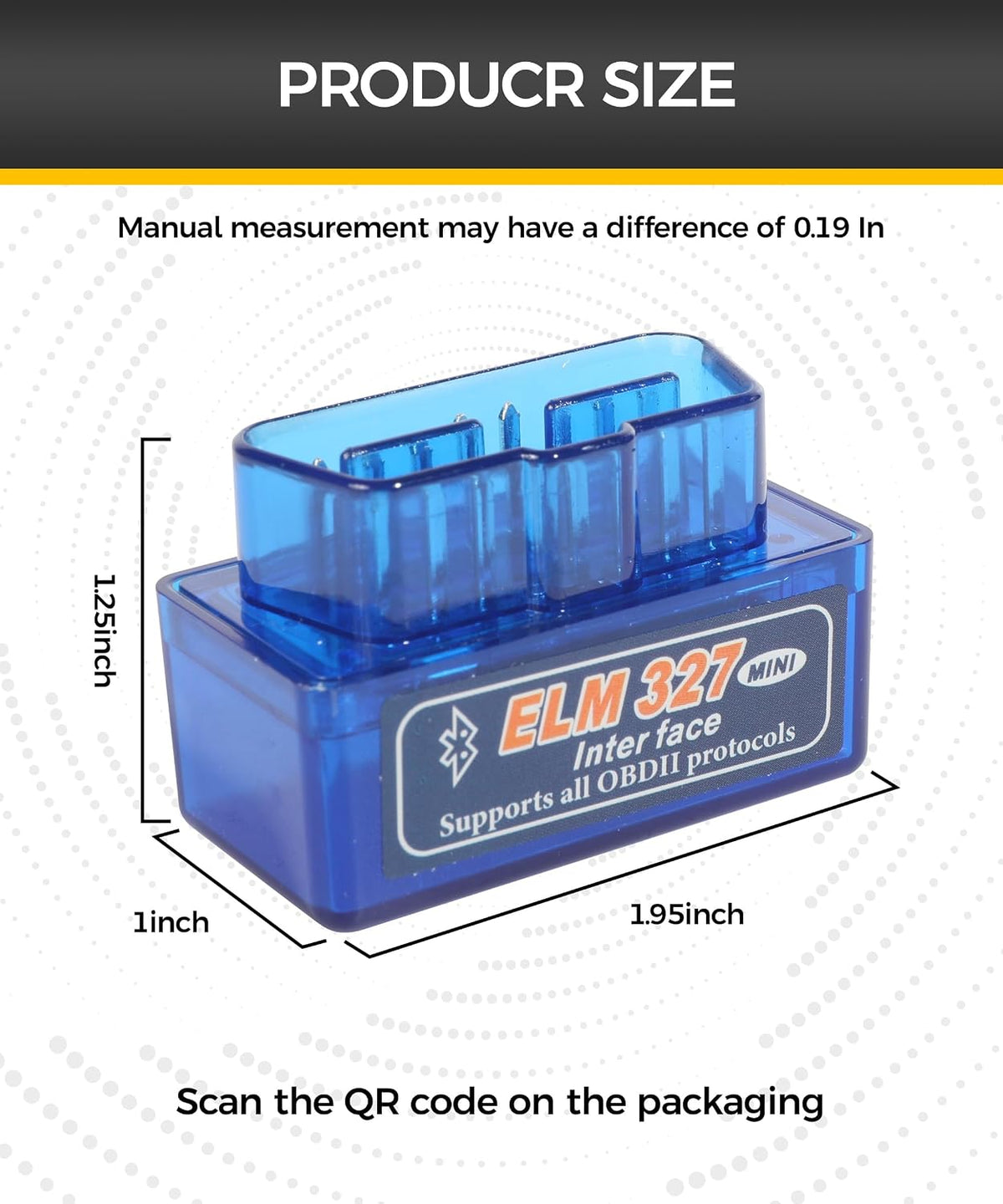 OBD2 Scanner Bluetooth,Car Accessories,ODB2 Scanner,Car Code Reader,Obd2 Scanner Diagnostic Tool,Car Diagnostic Scan Tool,Engine Check Light Code Reader,Compatible with Android Symbian Windows