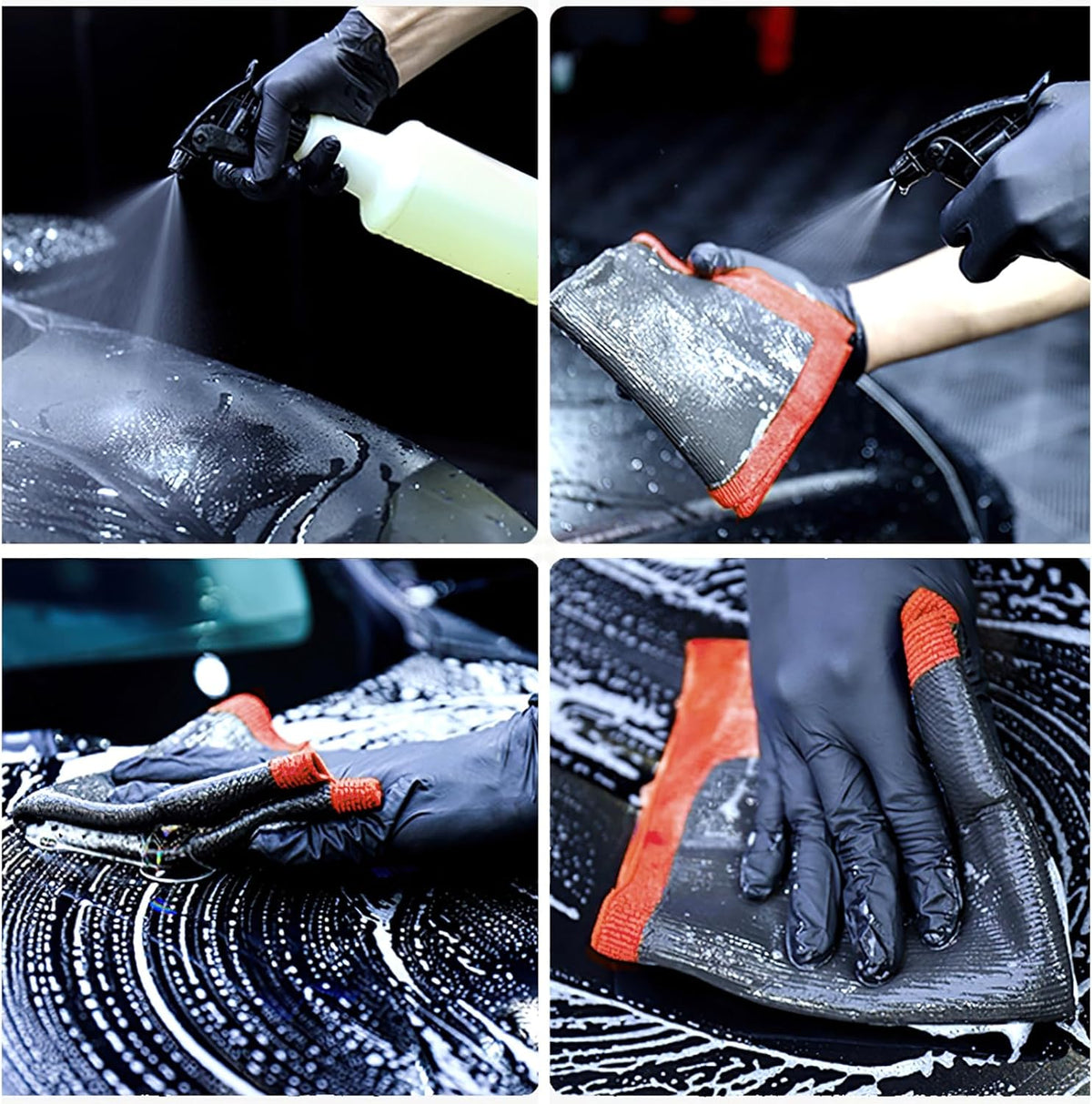 Clay Towel 2 Pack Auto Detailing - Fine Grade Microfiber Car Chamois Towel - DIY Detail Clay Bar Alternative