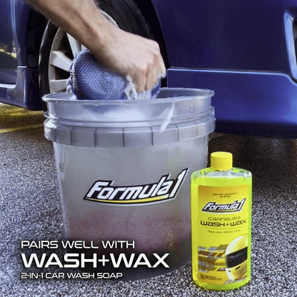 Formula 1 Super Car Wash Mitt – Synthetic Lambs Wool Wash Mitt Auto Detailing Supplies – Large Car Duster for Wet & Dry Applications – Super Absorbent Exterior Care Products