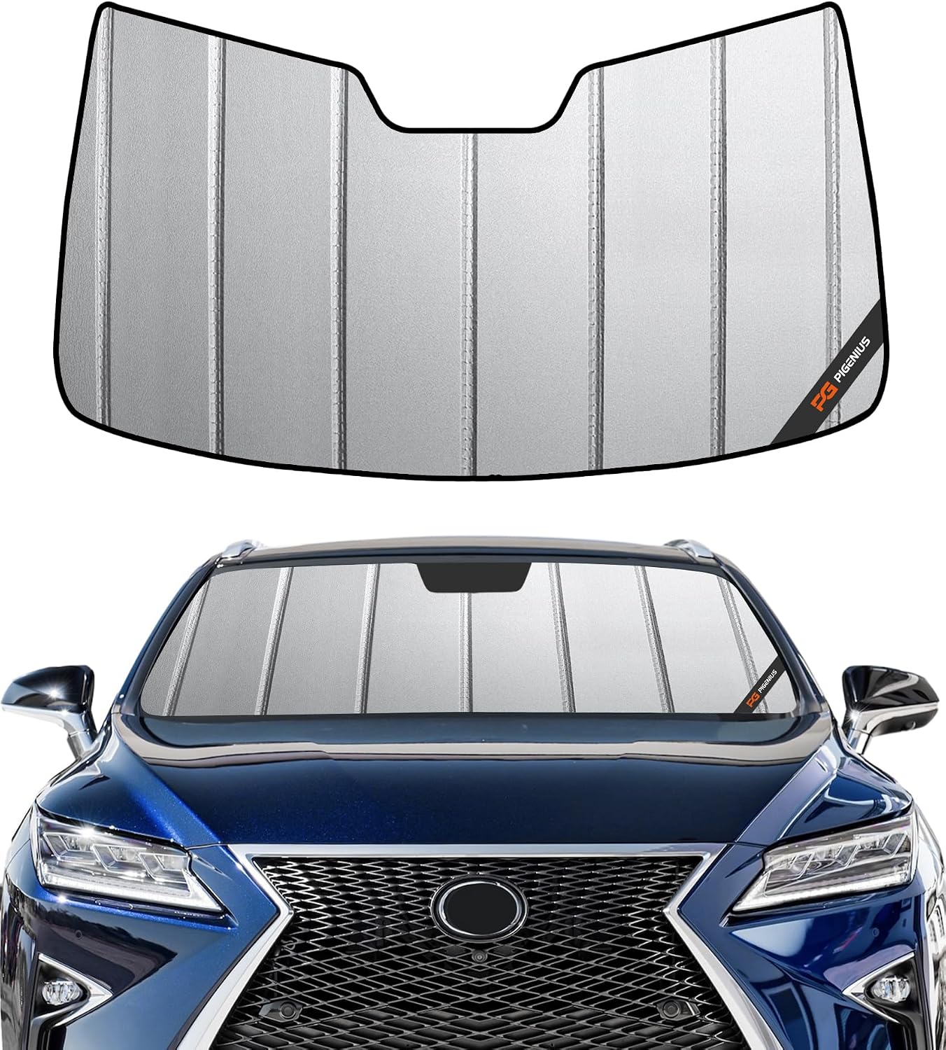 Pigenius Windshield Sun Shade for Lexus RX350/RX450h 2010-2015 Front Window Sunshade - AstraGuard