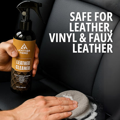 Leather Cleaner and Conditioner Kit – 4-Piece Set with Best Leather Cleaner for Couches, Sofas, Chairs, Furniture, and Car Interiors