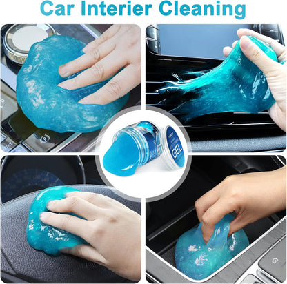 FiveJoy 4Pack Car Cleaning Gel, Car Gel for Cleaning for Interior, Reusable & Durable Detailing Tools, Dust Cleaner Gel for Keyboard Vent Cleaner Pink Slime Goop (640g/22.4oz)
