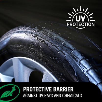 Turtle Wax Hybrid Solutions Graphene Acrylic Tire Shine Spray Coating, Long-Lasting Rich Black Shine, No-Sling, Water-Resistant Tire Dressing with UV and Dirt Repellent Protection, 23oz (Pack of 1)