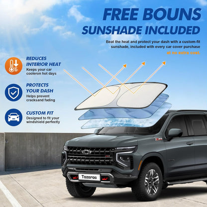 Car Cover Waterproof All-Weather,Heavy-Duty Outdoor Full Exterior Automobiles Sedan/Coupe (Length 186-193 inch) with Windshield Sun Shade Universal Fit Toyota Camry, Tesla Model 3, Accord etc