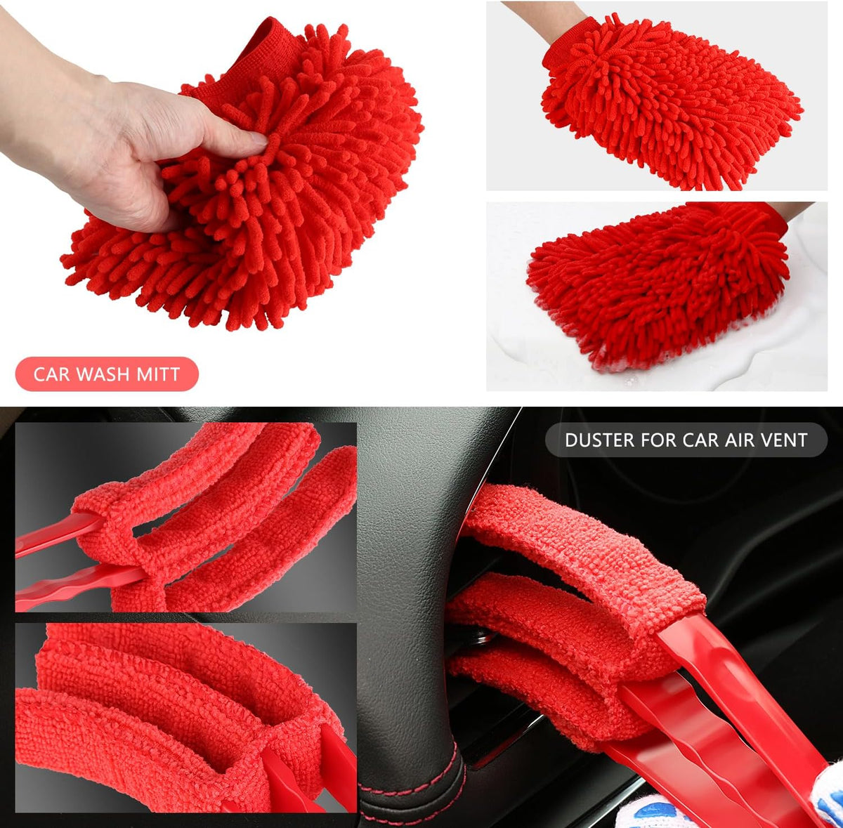 DNA MOTORING 4 Pack Car Cleaning Gels, Auto Detailing Tools Cleaning Putty Car Interior Cleaner Slime, Car Jelly Cleaner, Keyboard Cleaner, Car Cleaning Supplies, gifts for Men Women, TOOLS-00150