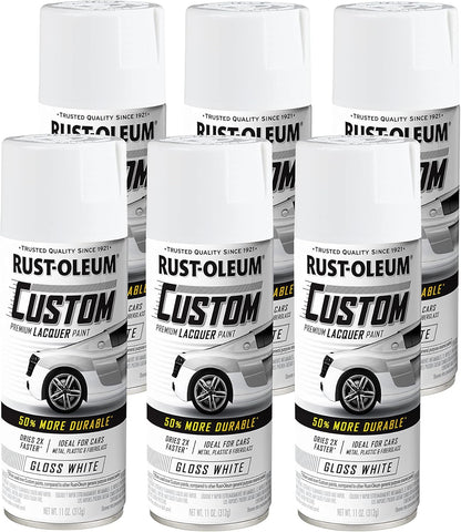 Rust-Oleum 323383 Automotive Custom Lacquer Spray Paint, 11 oz, Gloss Clear