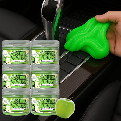 Slime Buddies Car Cleaning Gel Putty - Strawberry Scented Interior Detailing Tool for Cup Holders, Air Vents & Keyboard - Reusable Auto Detailing Accessories - Dust Remover Goop - Gifts for Men Women