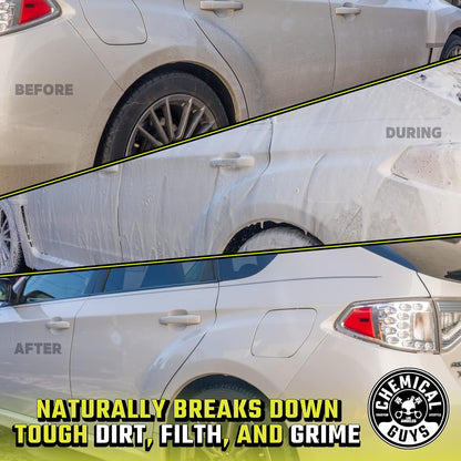 Chemical Guys Citrus Wash & Gloss Foaming Car Wash Soap - High Suds Formula Foam Cannon Soap for Foam Blasters, or Bucket Washes - Safe on Paint, Clear Coat, and Wax, Citrus Scent - 16 oz