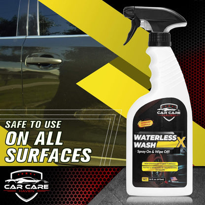 Waterless Wash X-Car Detailing Without Water (128 oz Gallon) Quick Detailer for Any Vehicle-Wash in Your Garage, at Work, or Anywhere-Spray On & Wipe Off