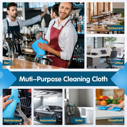 FIXSMITH Microfiber Cleaning Cloth - Pack of 50, Microfiber Towels for Cars 16 x 12 in, Highly Absorbent Cleaning Rags, Lint-Free, Streak-Free Cleaning Cloths for Car Kitchen Home Office