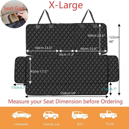 ANOSOSPECIAL Dog Car Seat Cover for Back Seat Cover,Non Stick Fur Rear Seat Protector for Pet,Nonslip Waterproof Durable Universal Fit Interior Backseat Covers for Auto Van SUV