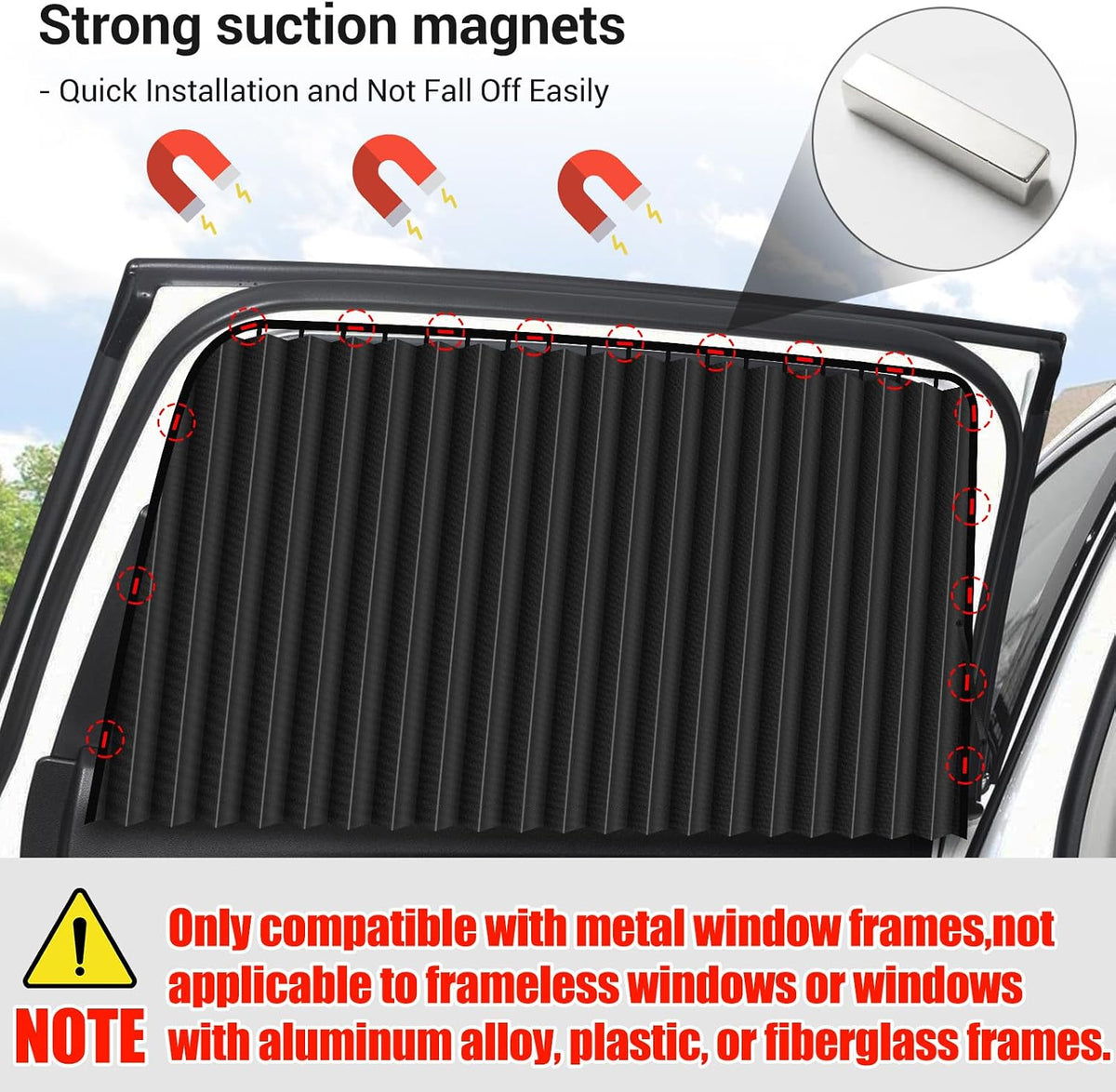 ZATOOTO Suede Car Window Shades 4PCS - Car Window Covers for Ultimate Privacy, UV Protection, and Heat Insulation, Side Window Sun Shade Perfect for Camping, Travel, Baby Safety, and Daily Use