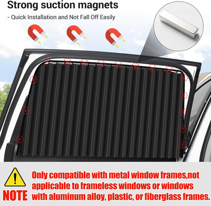 ZATOOTO Suede Car Window Shades 4PCS - Car Window Covers for Ultimate Privacy, UV Protection, and Heat Insulation, Side Window Sun Shade Perfect for Camping, Travel, Baby Safety, and Daily Use