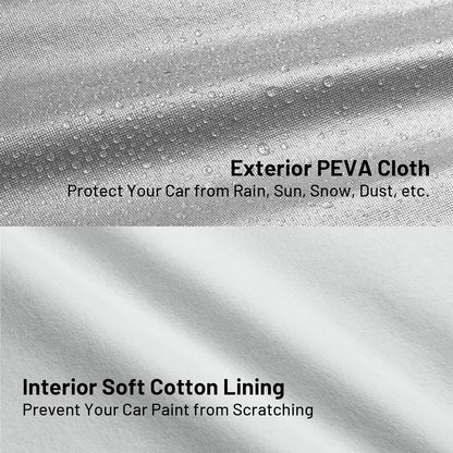 Favoto SUV Car Cover Waterproof All Weather 6 Layers Heavy Duty Car Cover for Automobiles Rain Sun Snow UV Protection with Inner Cotton Car Cover Outdoor Universal Fit for SUV (188-198 inch) Silver