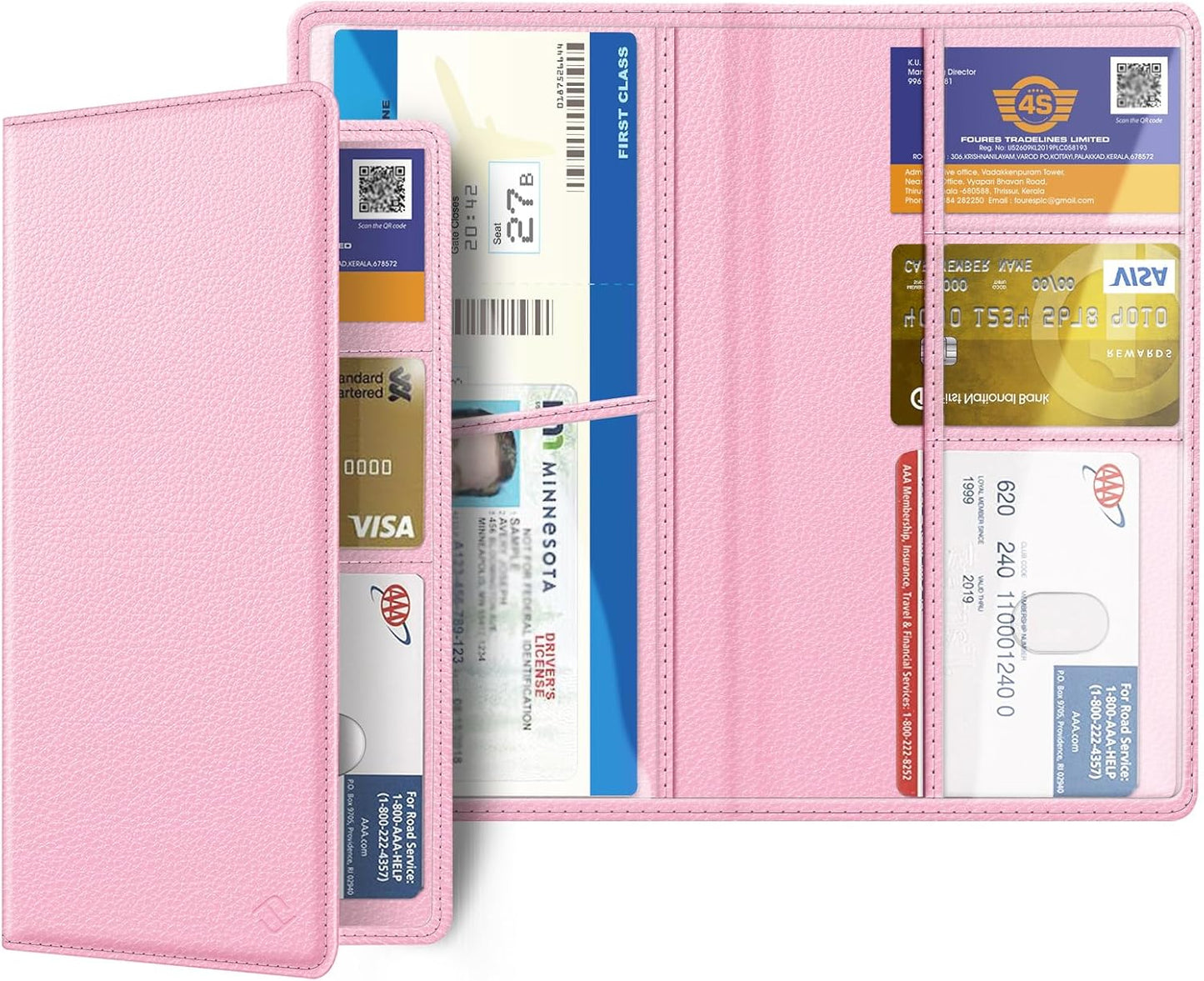 FINPAC Car Registration and Insurance Card Holder, Vehicle Glove Box Card Organizer Wallet Automobile Accessories for License