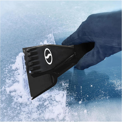 Snow Joe 2-in-1 Telescoping Snow Broom and Ice Scraper with 18-Inch Non-Scratch Foam Head - Car Cleaning Tool with Long Extendable Handle for Windshield, Roof, Truck, and SUV, SJBLZD-PRX