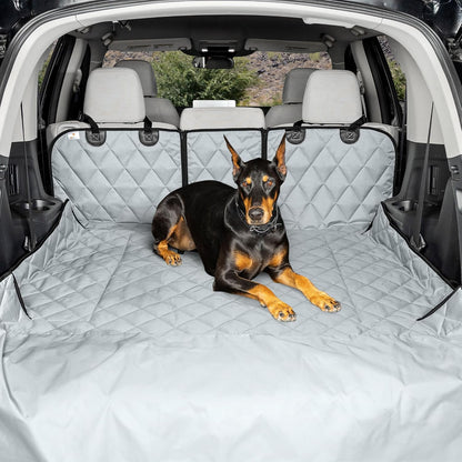 4Knines Split Cargo Liner for SUV – For Dogs & Pets, Heavy-Duty, Waterproof Trunk Mat & Cargo Cover – Fits 60/40 Split Bench & Armrest Pass-Through – Machine Washable, Non-Slip, Durable (Large, Black)