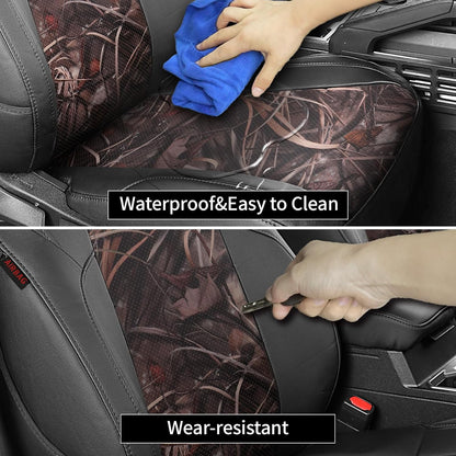 EKR Tacoma Car Seat Covers Custom Fit for Toyota Tacoma (Petrol) 2024 2025 2026 DoubleCab/CrewCab SR/SR5/TRD Sport/TRD Off-Road/Limited -Truck Seat Covers Full Set,Faux Leather(Black)