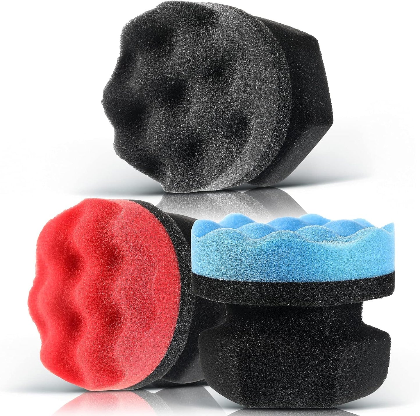 BBTO 3 Pieces Tire Shine Applicator Tire Dressing Applicator Pads Sponge Dressing Foam Gel Wet Car Detailing Reusable Cleaning Supplies for Car