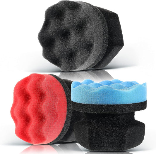 BBTO 3 Pieces Tire Shine Applicator Tire Dressing Applicator Pads Sponge Dressing Foam Gel Wet Car Detailing Reusable Cleaning Supplies for Car