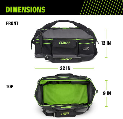 AWP Tool Bags, Premium Tool Bag, Black, Durable Tool Tote, for Professionals and Contractors