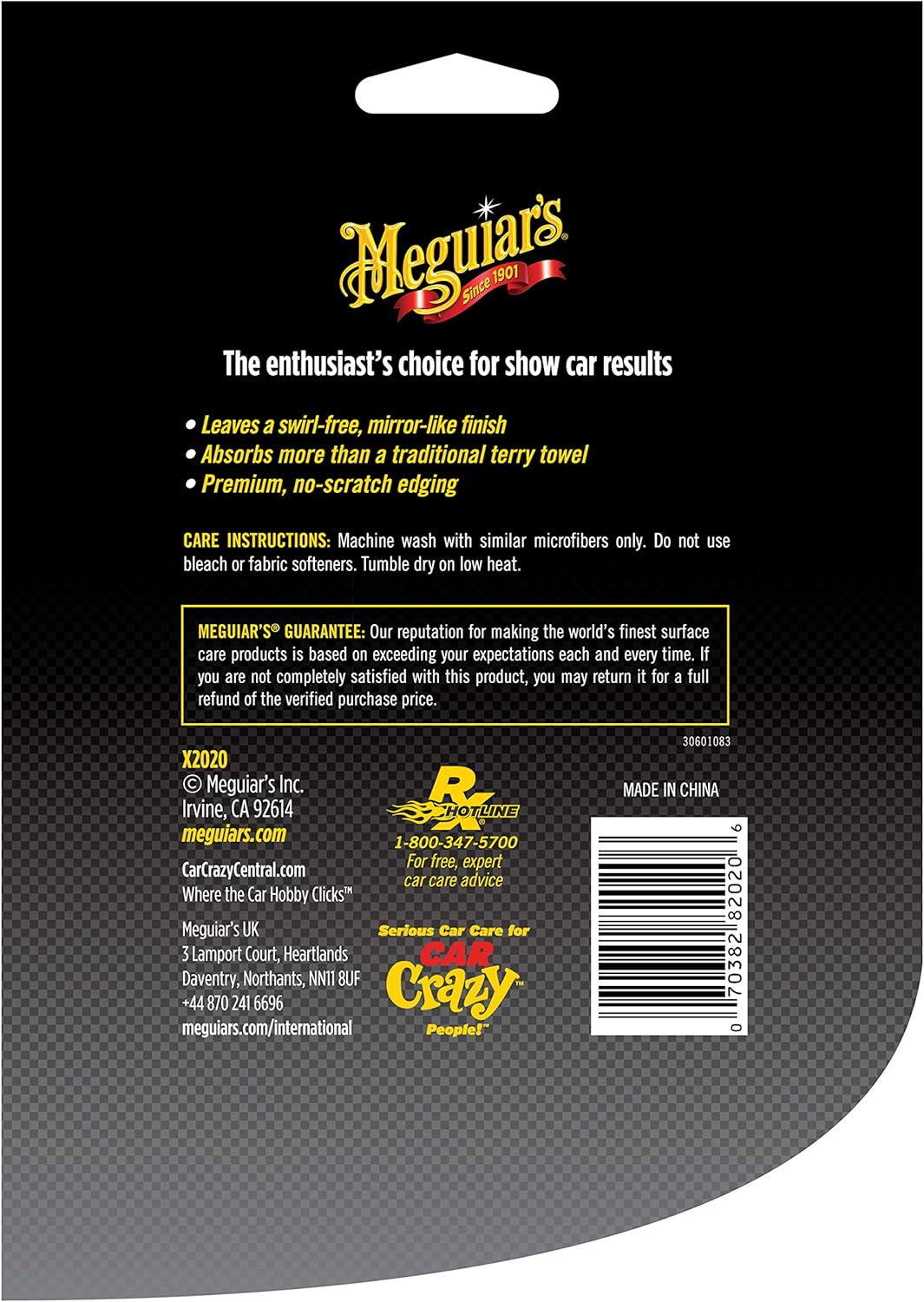 Meguiar's Supreme Shine Microfiber Towels for Cars, Ultra-Plush Car Microfiber Towel Set for Quickly Removing Product Without Leaving Swirls on Paint, Glass, Plastic, or Chrome