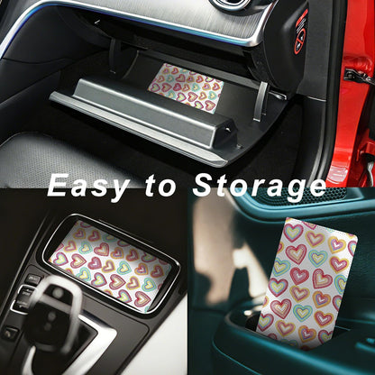 Car Registration and Insurance Holder, Premium Pu Leather Vehicle Glove Box Organizer - for Driver License, Cards & Essential Documents (L-Orange)