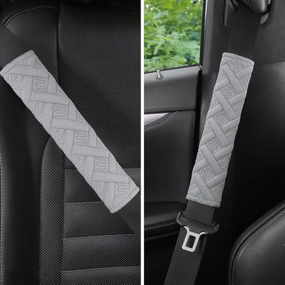 JUSTTOP 2-Pack Universal Car Seat Belt Pads Cover for A More Comfortable Driving, Seat Belt Shoulder Strap Covers Harness Pad for Car Interior Accessories(Black)