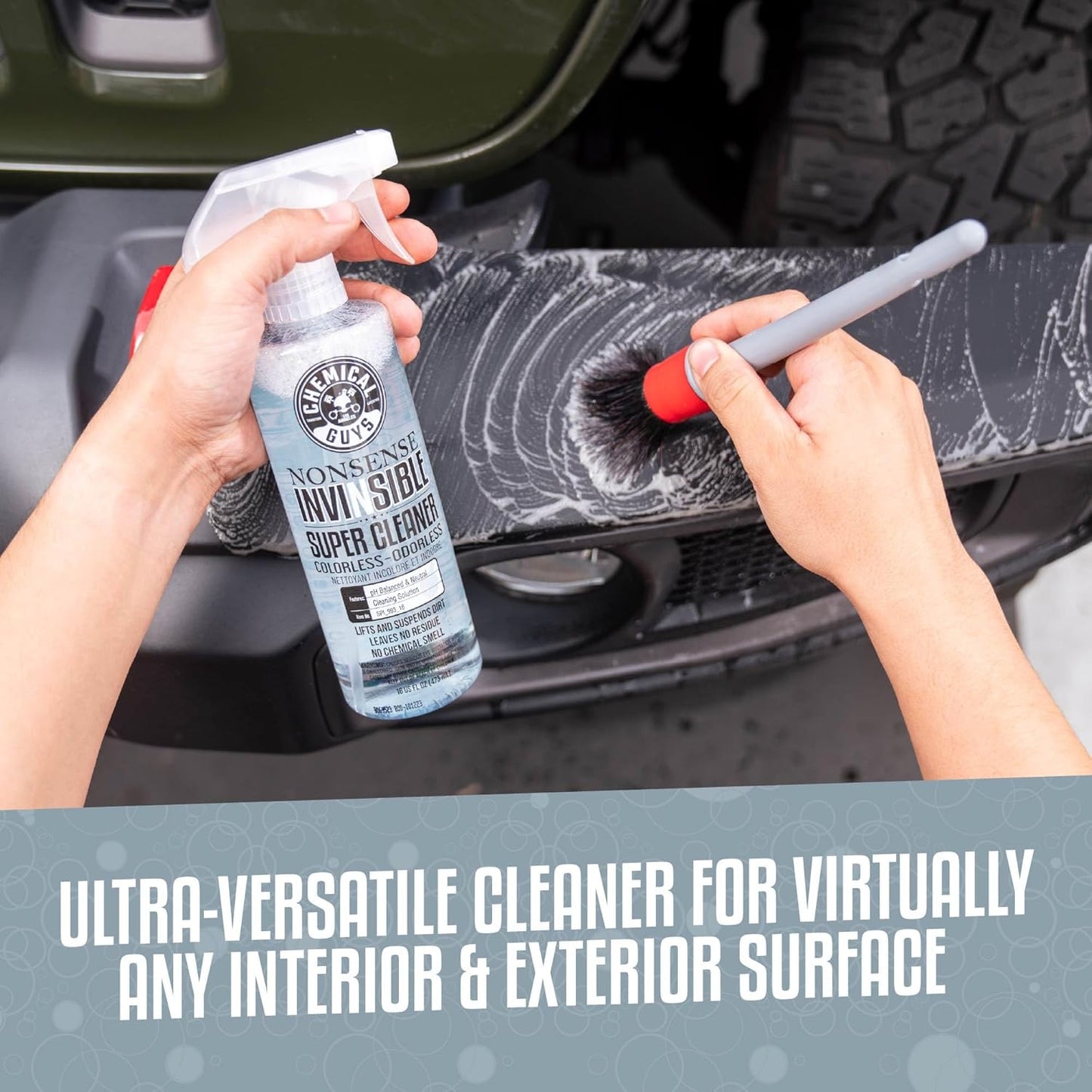 Chemical Guys Nonsense, Odorless Cleaner For Car Interior and Exterior All Purpose Cleaning Spray for Vinyl, Rubber, Plastic, Carpet, Upholstery, and Engine Bays Foaming Deep Cleaning Formula 16 oz
