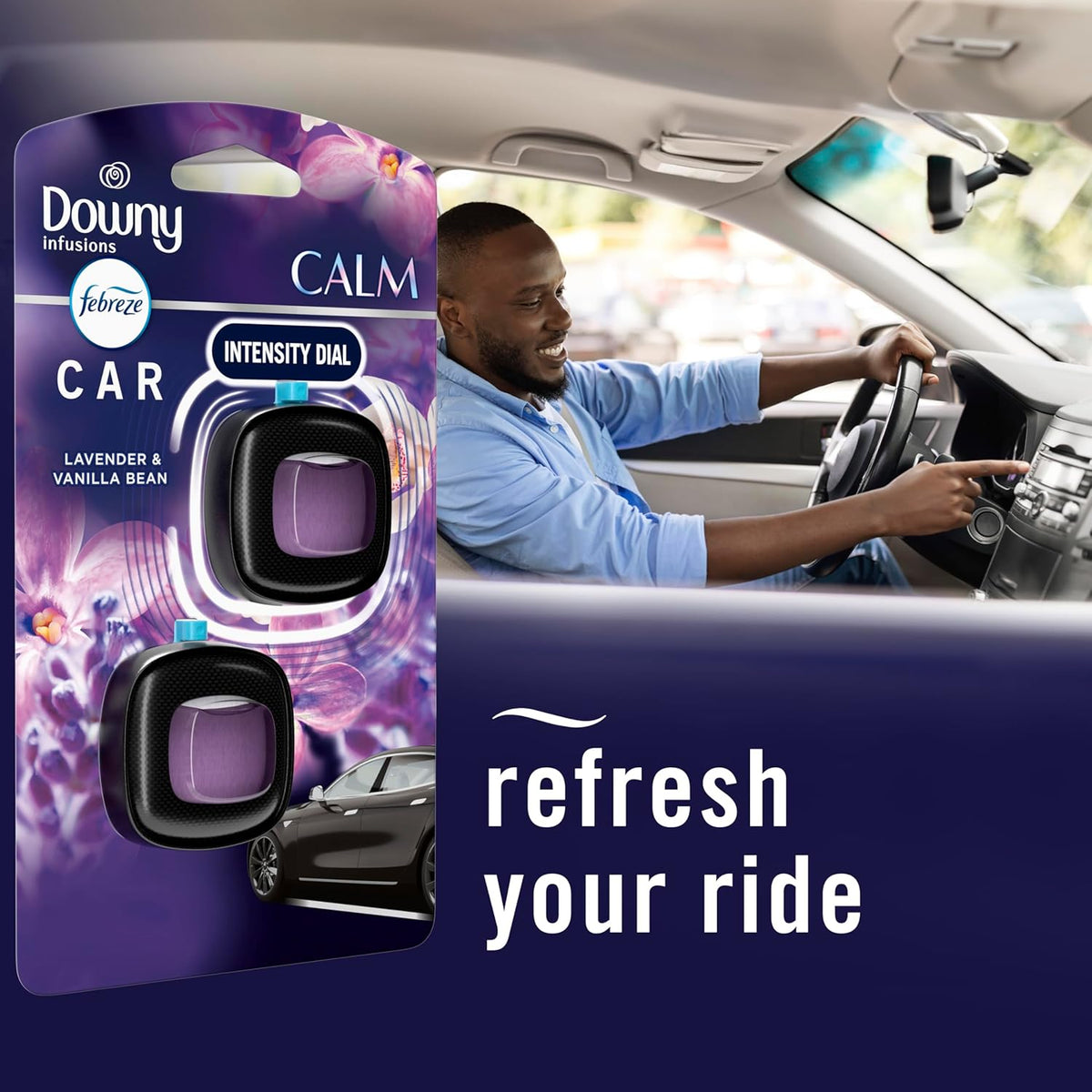 Febreze Car Mountain Scent Air Freshener Vent Clip, .07 oz, 2 Count
