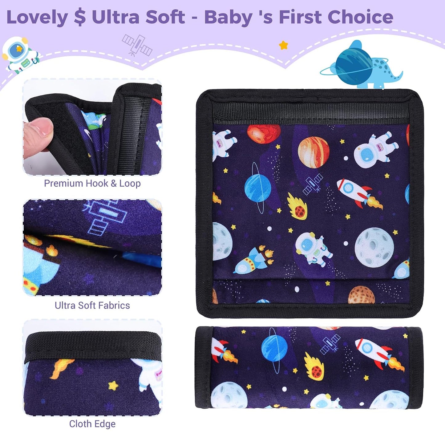 COOLBEBE Car Seat Straps Shoulder Pads for Baby Kids, Super Soft Seat Belt Covers for All Car Seats/Pushchair/Stroller/High Chair
