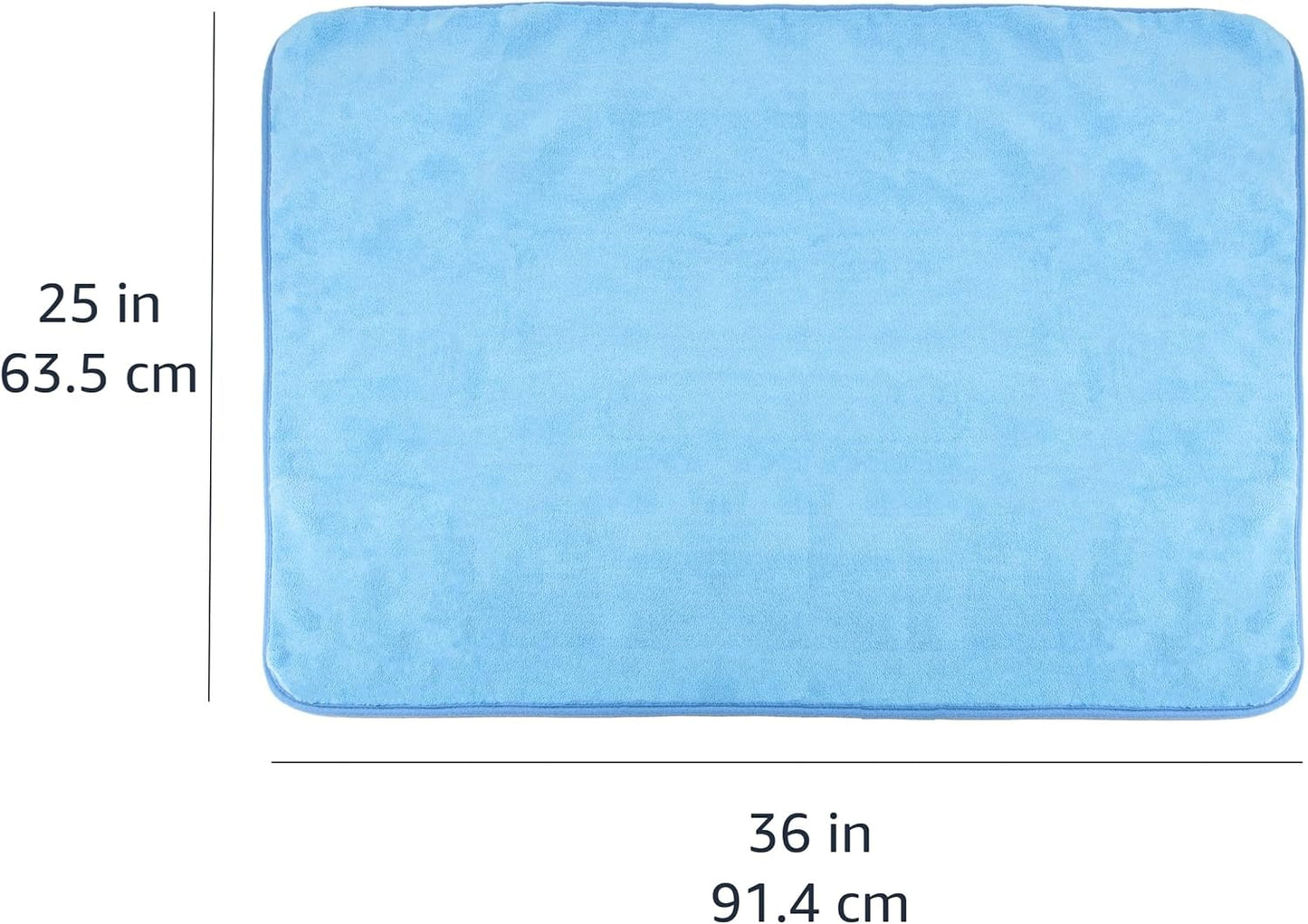 Amazon Basics Super Absorbent Microfiber Car Drying Towel, Streak-Free, Non-Abrasive, 36"L x 25"W, Gray