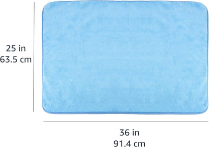 Amazon Basics Super Absorbent Microfiber Car Drying Towel, Streak-Free, Non-Abrasive, 36"L x 25"W, Gray