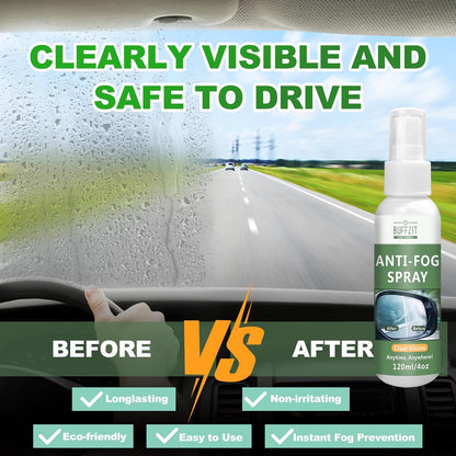 Anti Fog for Car Windshield – Portable Anti-Fog Spray for Instant Fog Removal – Perfect for Cars, Home Windows & Glass Surfaces – Streak-Free Clarity – 120 mL (4 fl oz)