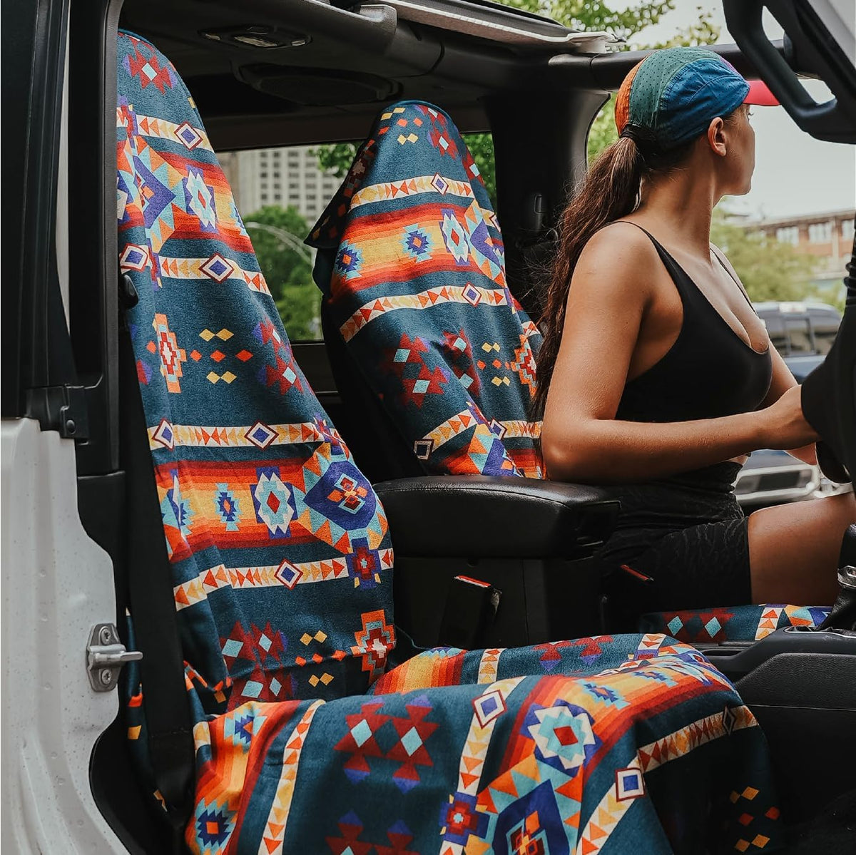 Sprints Athletic Running Towel, Full-Sized, Car Seat Cover - Performance Microfiber (Garden of Races Past)
