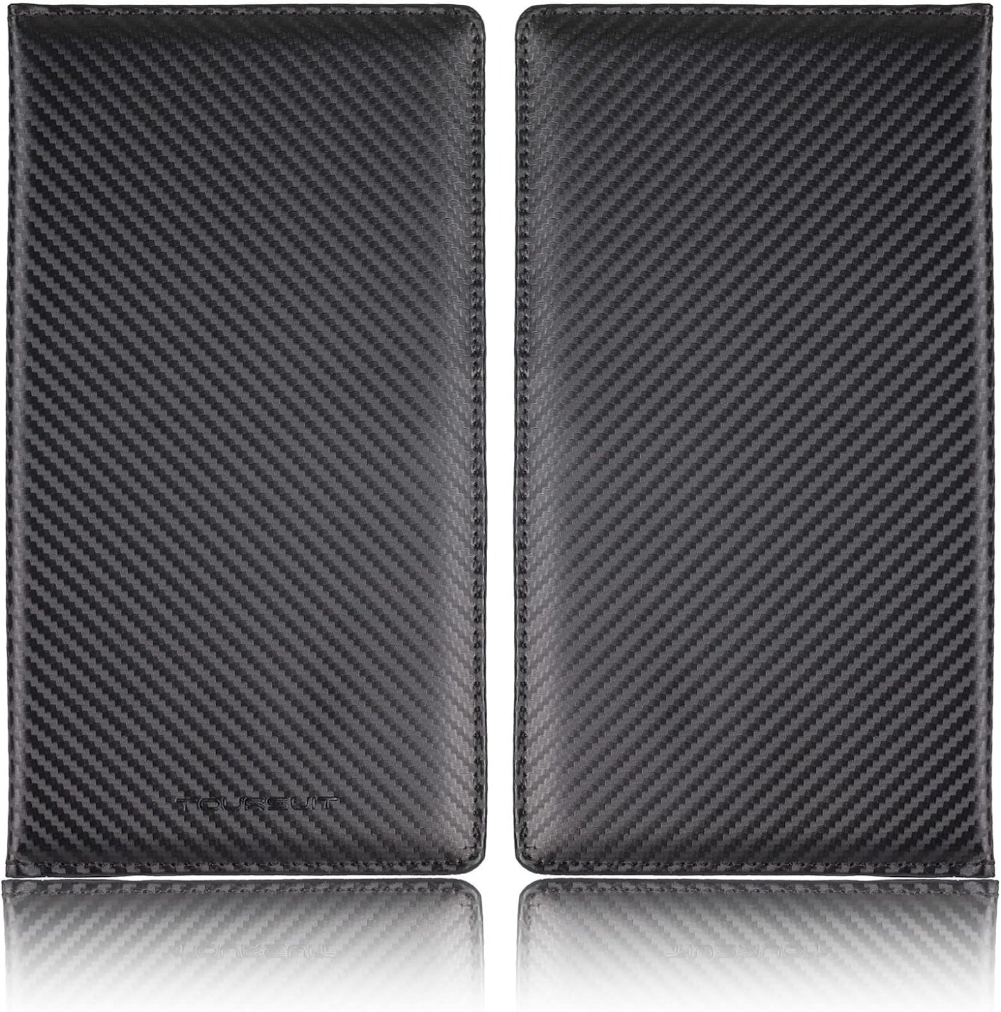 TOURSUIT Car Registration and Insurance Card Holder, Vehicle License Document Glove Box Compartment Organizer, Interior Car Accessories for Women Men (Carbon Fiber Black)