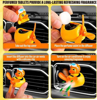 Car Vent Clips - Bear Pilot Car Air Freshener Vent Clip with Rotating Propeller, Durable and Easy to Install, 2.1"x2.5"x2.4" Versatile Size, 2 Aroma Tablets Included, Adds a Playful Touch to Interior
