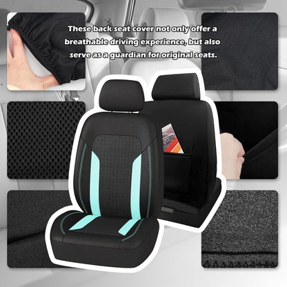 2 Pack Universal Car Seat Cover with Breathable Mesh Backrest,Comfortable Car Seat Protector with Foam Padding and Retaining Buckle,Highly Elastic Car Seat Covers Full Set (Pink)