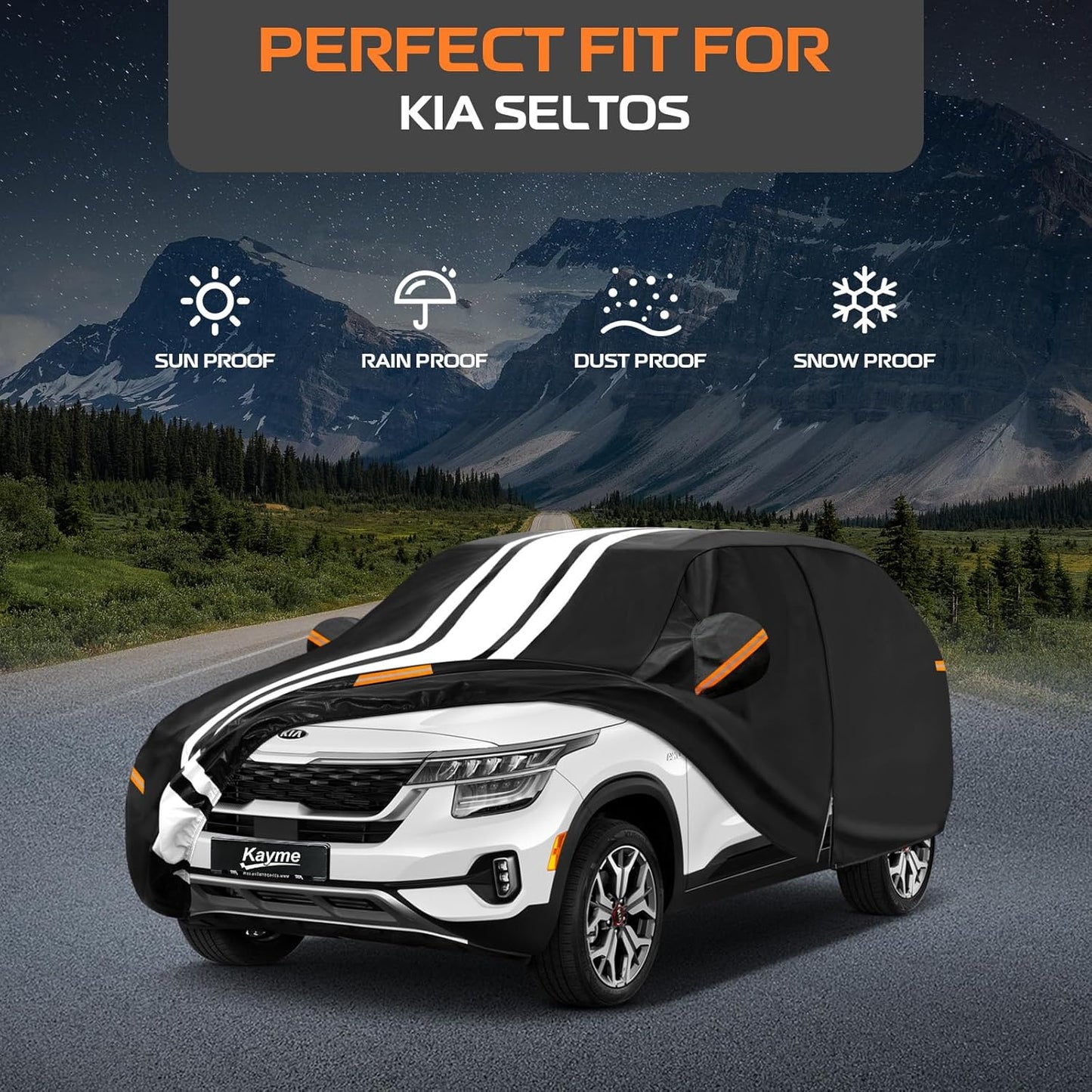 Kayme Heavy Duty Car Cover Custom Fit for BMW 3 Series 320i 325i 328i 330i 335i (1982-2026), Outdoor Full Exterior Cover with Tape and Towel, Rain Snow Sun UV Protection. - Colors A