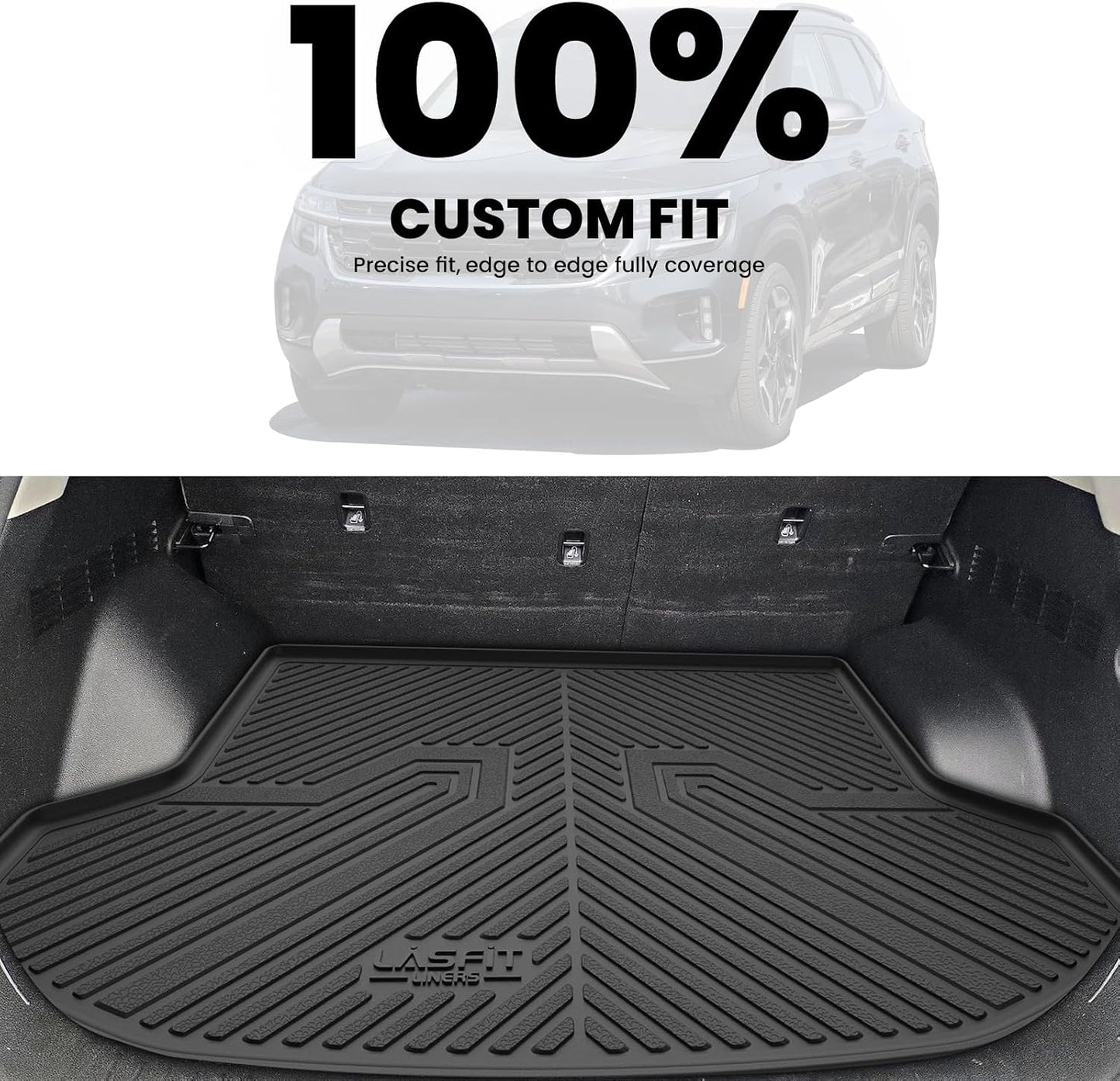 LASFIT Floor Mats Fits for Hyundai Sonata 2020-2026 (Only for FWD & Gas) & Kia K5 2021-2025 (Only for FWD) Custom Fit TPE All Weather Floor Liners Car Mats Accessories, Black