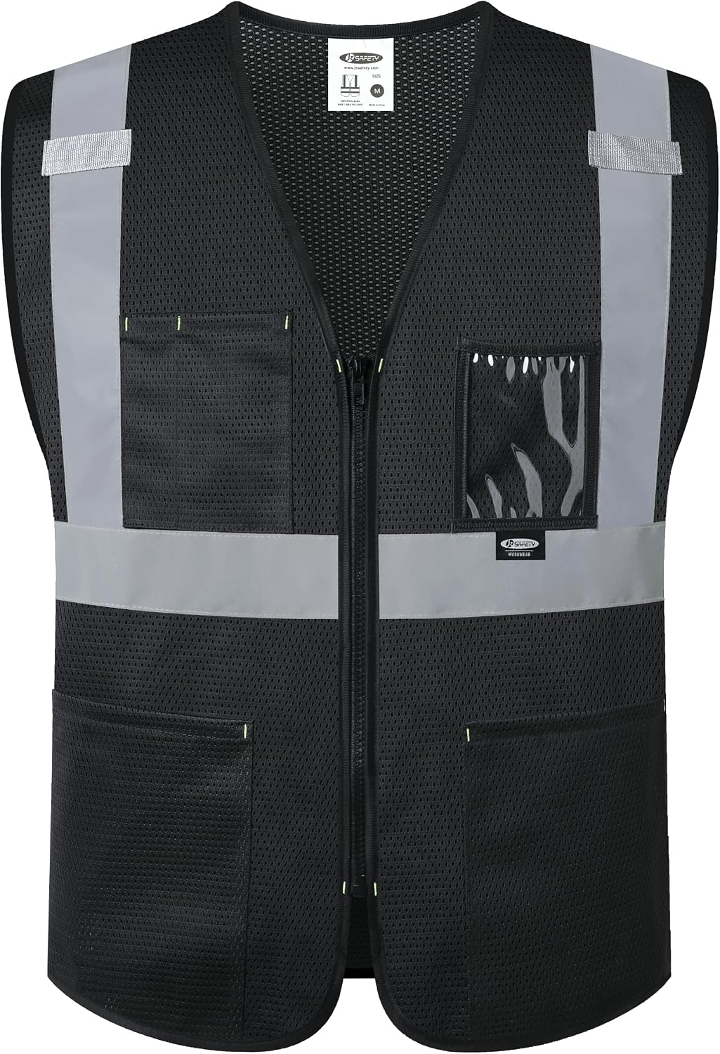 JKSafety Safety Vest for men women Hi Vis Vest with Pockets and Zipper High Visibility Meet ANSI Standard（BX310